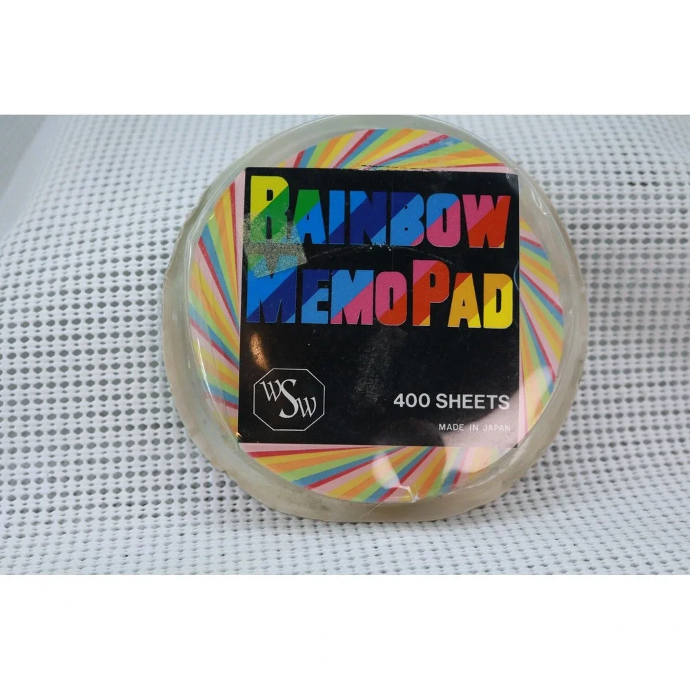 Western States Wholesale Memo Pad OS Rainbow Round 400 Sheets Made In Japan